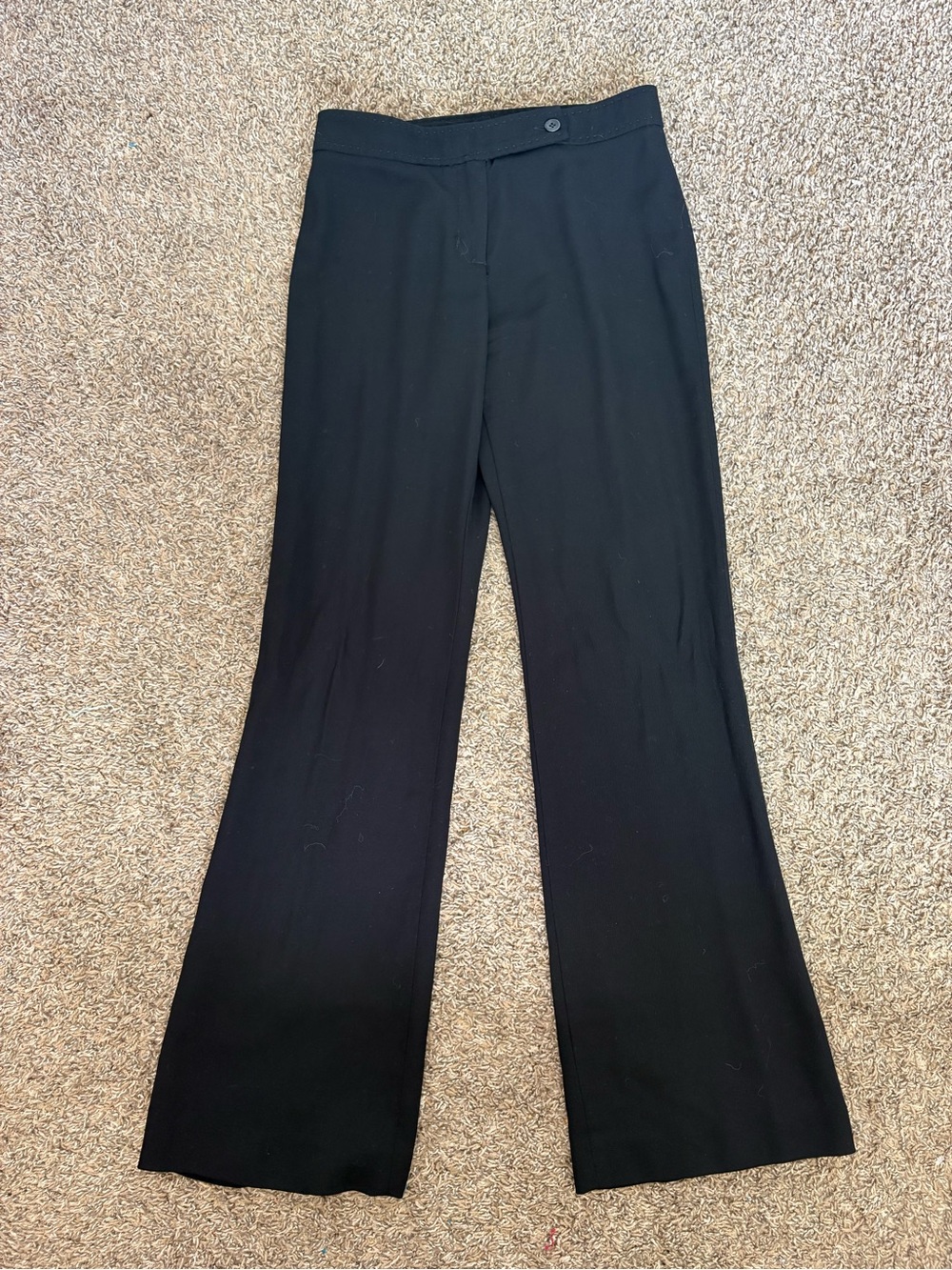 Valentino Roma Dress Pants Wool Blend Women Made in Italy Black‎ Wide Leg sz 4